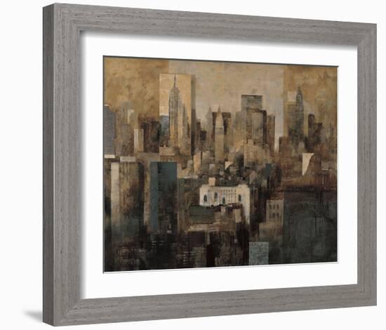 Manhattan and Black Structures-Marti Bofarull-Framed Giclee Print