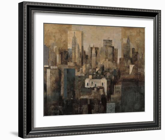 Manhattan and Black Structures-Marti Bofarull-Framed Giclee Print