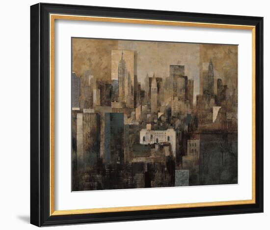 Manhattan and Black Structures-Marti Bofarull-Framed Giclee Print