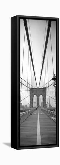 Manhattan and Brooklyn Bridge, New York City, USA-Alan Copson-Framed Premier Image Canvas