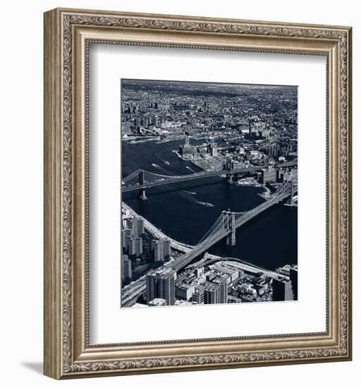 Manhattan and Brooklyn Bridge, New York-null-Framed Premium Giclee Print