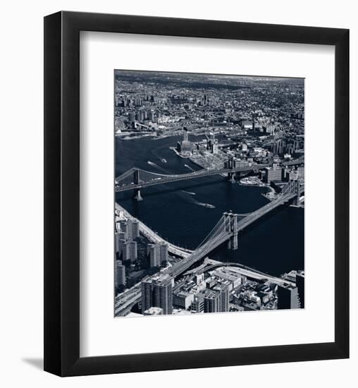 Manhattan and Brooklyn Bridge, New York-null-Framed Premium Giclee Print