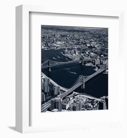 Manhattan and Brooklyn Bridge, New York-null-Framed Premium Giclee Print