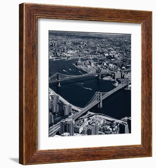 Manhattan and Brooklyn Bridge, New York-null-Framed Art Print