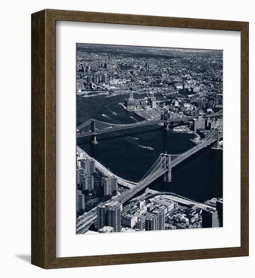 Manhattan and Brooklyn Bridge, New York-null-Framed Art Print