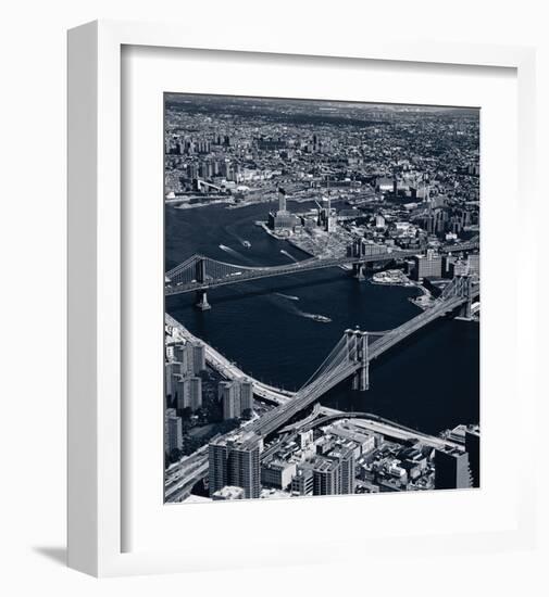 Manhattan and Brooklyn Bridge, New York-null-Framed Art Print