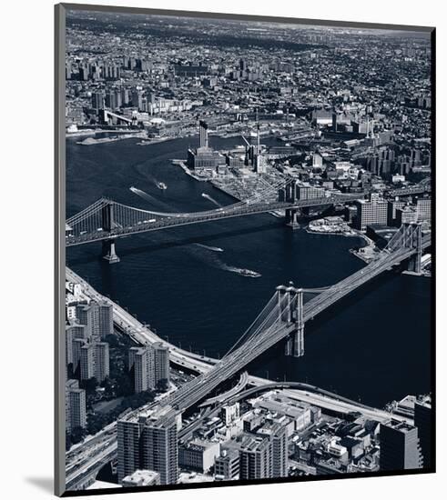 Manhattan and Brooklyn Bridge, New York-null-Mounted Art Print