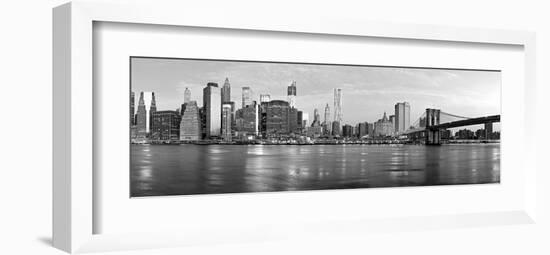 Manhattan and Brooklyn Bridge, NYC-Vadim Ratsenskiy-Framed Giclee Print