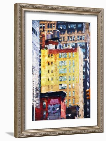 Manhattan Architecture II - In the Style of Oil Painting-Philippe Hugonnard-Framed Giclee Print