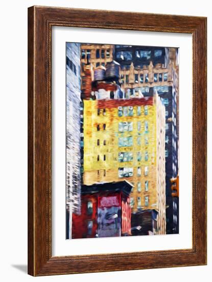 Manhattan Architecture II - In the Style of Oil Painting-Philippe Hugonnard-Framed Giclee Print
