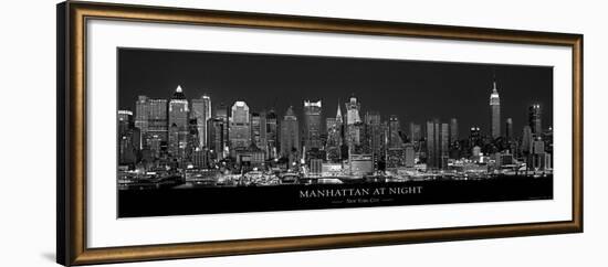 Manhattan at Night, New York City-Richard Sisk-Framed Art Print