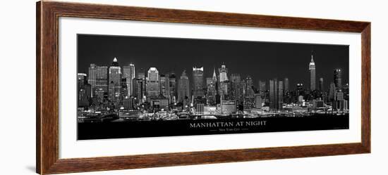 Manhattan at Night, New York City-Richard Sisk-Framed Art Print