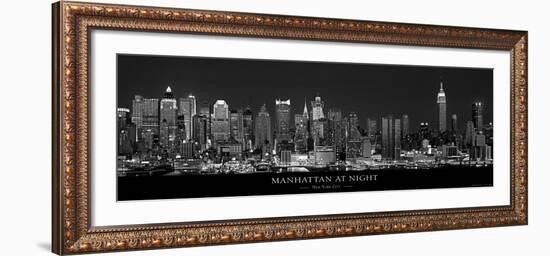 Manhattan at Night, New York City-Richard Sisk-Framed Art Print