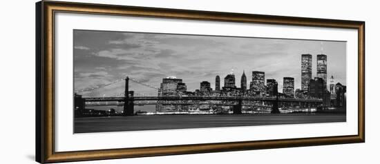 Manhattan at night-Richard Berenholtz-Framed Art Print