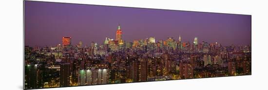 Manhattan at Night-Richard Berenholtz-Mounted Art Print