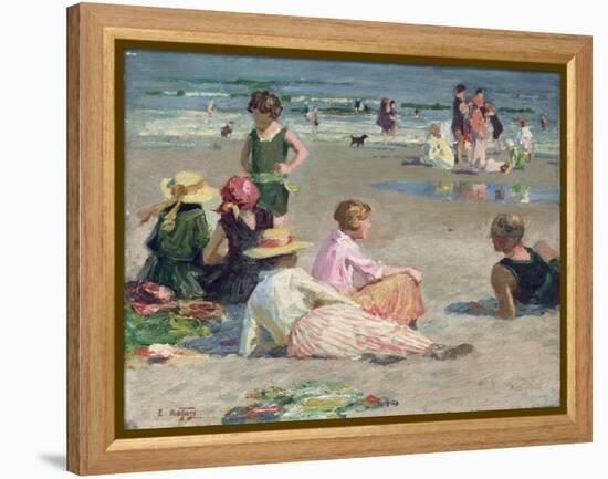 Manhattan Beach-Edward Henry Potthast-Framed Premier Image Canvas