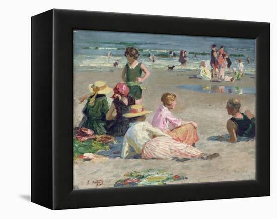 Manhattan Beach-Edward Henry Potthast-Framed Premier Image Canvas