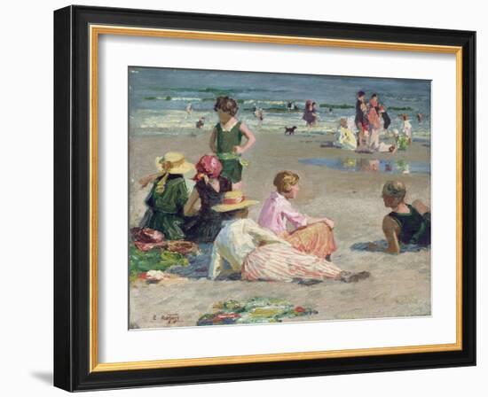 Manhattan Beach-Edward Henry Potthast-Framed Giclee Print