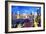 Manhattan Blue - In the Style of Oil Painting-Philippe Hugonnard-Framed Giclee Print