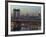 Manhattan Bridge and Empire State Bldg, New York, USA-Walter Bibikow-Framed Photographic Print