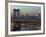 Manhattan Bridge and Empire State Bldg, New York, USA-Walter Bibikow-Framed Photographic Print