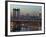 Manhattan Bridge and Empire State Bldg, New York, USA-Walter Bibikow-Framed Photographic Print