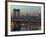 Manhattan Bridge and Empire State Bldg, New York, USA-Walter Bibikow-Framed Photographic Print