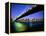 Manhattan Bridge and Skyline at Dusk-Alan Schein-Framed Premier Image Canvas