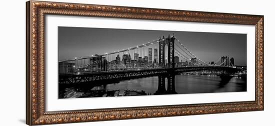 Manhattan Bridge and Skyline I-Richard Berenholtz-Framed Art Print