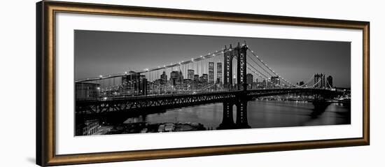 Manhattan Bridge and Skyline I-Richard Berenholtz-Framed Art Print