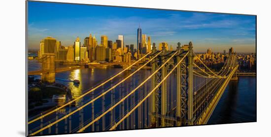 Manhattan Bridge at sunrise, New York City, New York State, USA-null-Mounted Photographic Print