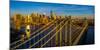 Manhattan Bridge at sunrise, New York City, New York State, USA-null-Mounted Photographic Print