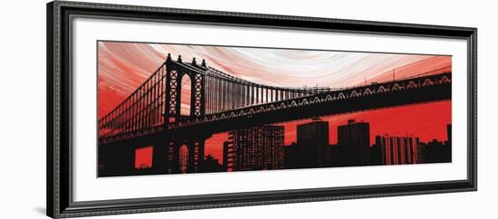 Manhattan Bridge Aura-Erin Clark-Framed Art Print