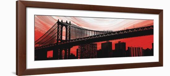 Manhattan Bridge Aura-Erin Clark-Framed Art Print