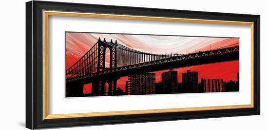 Manhattan Bridge Aura-Erin Clark-Framed Art Print