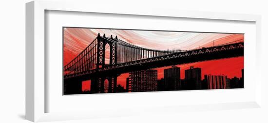Manhattan Bridge Aura-Erin Clark-Framed Art Print