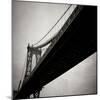 Manhattan Bridge BW Sq I-Erin Berzel-Mounted Photographic Print