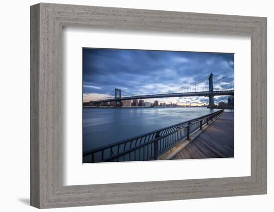 Manhattan Bridge from Brooklyn, New York City, New York, USA-Jon Arnold-Framed Photographic Print