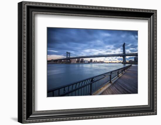 Manhattan Bridge from Brooklyn, New York City, New York, USA-Jon Arnold-Framed Photographic Print