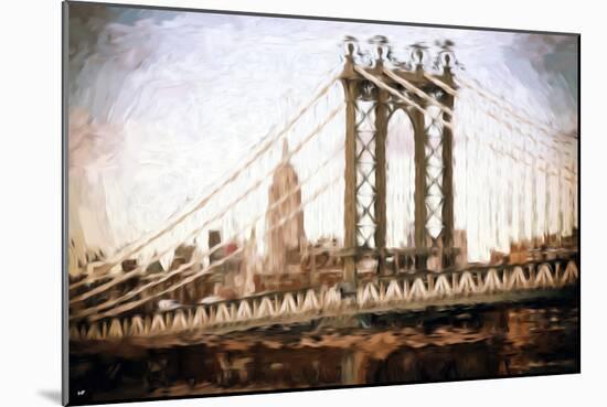 Manhattan Bridge III - In the Style of Oil Painting-Philippe Hugonnard-Mounted Giclee Print