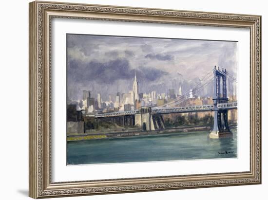 Manhattan Bridge, New York, 1996-Julian Barrow-Framed Giclee Print