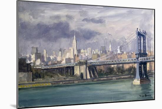 Manhattan Bridge, New York, 1996-Julian Barrow-Mounted Giclee Print