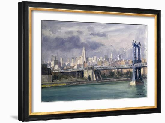 Manhattan Bridge, New York, 1996-Julian Barrow-Framed Giclee Print