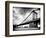 Manhattan Bridge of Brooklyn Park, Black and White Photography, Manhattan, New York, United States-Philippe Hugonnard-Framed Photographic Print