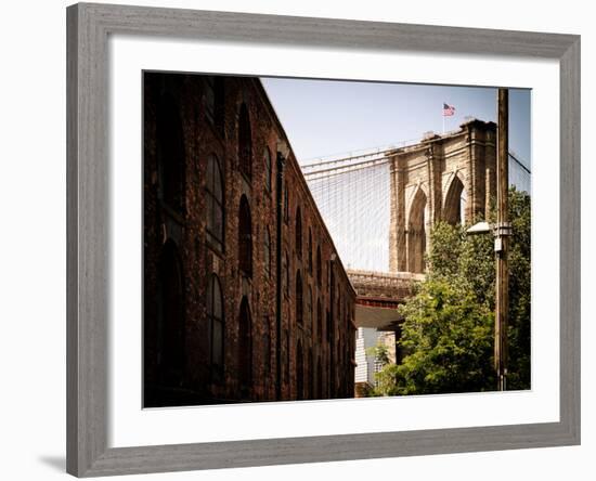Manhattan Bridge of Brooklyn Park, Vintage Colors, Manhattan, New York, United States-Philippe Hugonnard-Framed Photographic Print