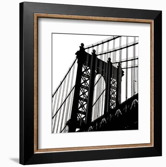 Manhattan Bridge Silhouette (detail)-Erin Clark-Framed Art Print