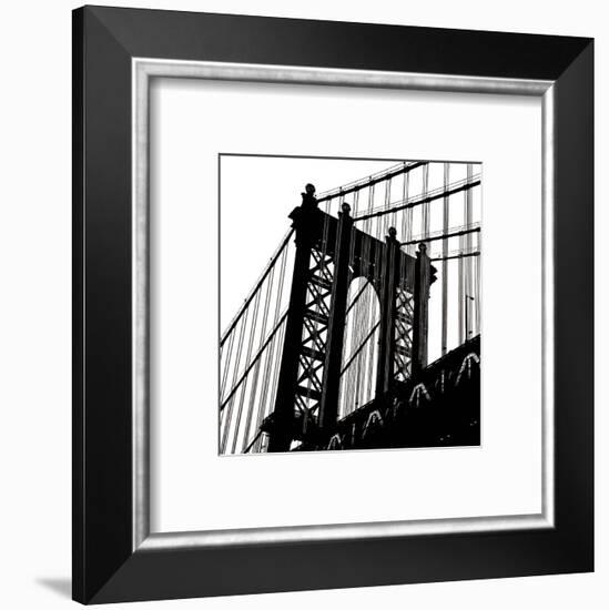 Manhattan Bridge Silhouette (detail)-Erin Clark-Framed Art Print