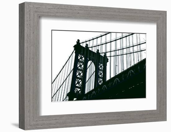 Manhattan Bridge Silhouette-Erin Clark-Framed Art Print