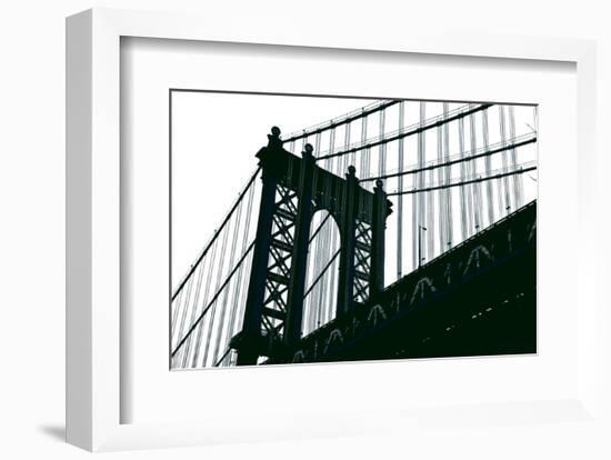 Manhattan Bridge Silhouette-Erin Clark-Framed Art Print