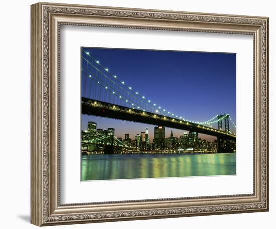 Manhattan Bridge Spanning the East River-Rudy Sulgan-Framed Photographic Print